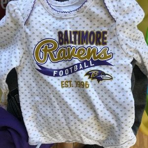 Ravens baby girl onesies